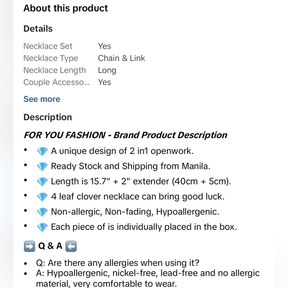 N0021 Brandnew Elegant Gold Clover Two In One Open Pendant Necklace - Picture 12 of 12